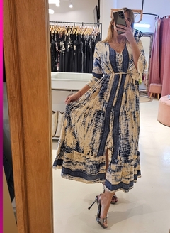 Vestido Sessi estampado con mangas