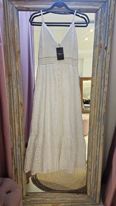 Vestido Amira broderie con botones forrados en internet