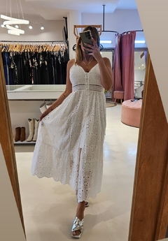 Vestido Amira broderie con botones forrados - tienda online