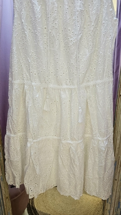 Vestido Virma Broderie cuello mao con lazo - tienda online