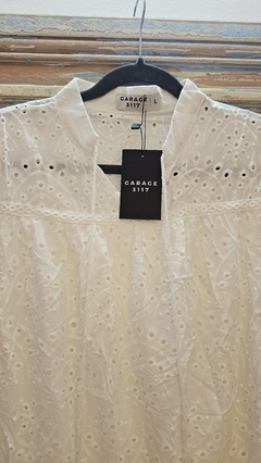 Vestido Virma Broderie cuello mao con lazo - GARAGE 3117