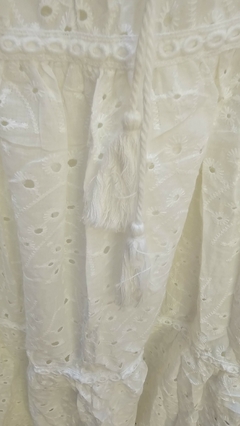 Vestido Virma Broderie cuello mao con lazo - comprar online
