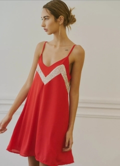 Vestido Miia Gasa con bordado paillette