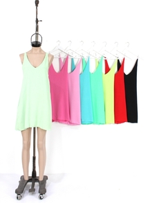 Vestido Gretta Gasa con breteles de strass evasé - comprar online