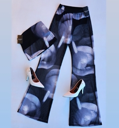 Pantalón Marga tull estampado con biker interior