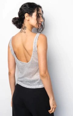 Musculosa Diosa Glitter translucida - tienda online