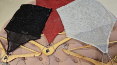 Top Gratt Glitter Con tira de strass translucido