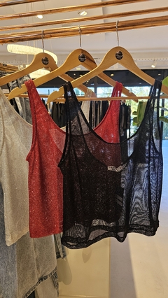 Musculosa Diosa Glitter translucida en internet