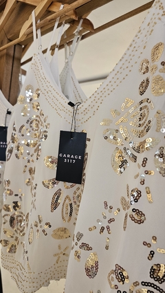 Musculosa Estella gasa bordada - comprar online