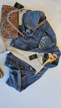 Campera Lupa denim espejitos importada - GARAGE 3117