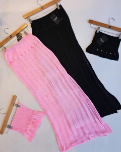 Set cuba falda larga + strapless hilo en internet