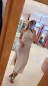 Vestido Guster largo escote americano calado