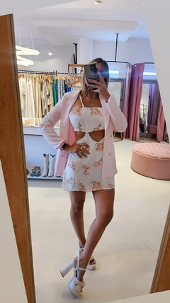 Vestido Analia estampado con monito debajo
