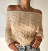 Sweater Mara trenza Cuello bote