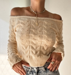 Sweater Mara trenza Cuello bote