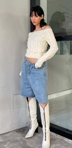 Sweater Mara trenza Cuello bote en internet
