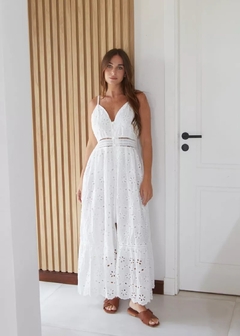 Vestido Amira broderie con botones forrados - comprar online