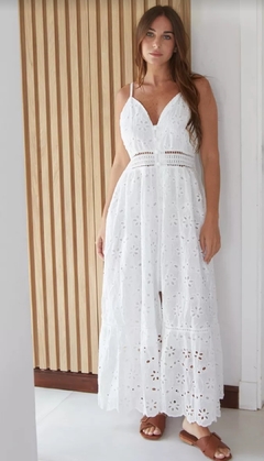 Vestido Amira broderie con botones forrados en internet