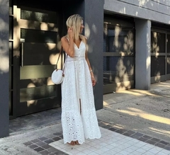 Vestido Amira broderie con botones forrados - tienda online