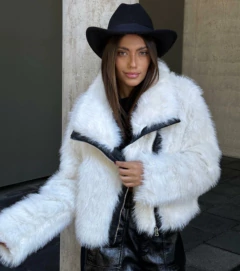 Campera Diva Piel blanca