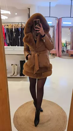 Tapado Anita con piel interior y lazo - tienda online