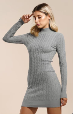 Vestido Vivi ochitos media polera manga larga - GARAGE 3117