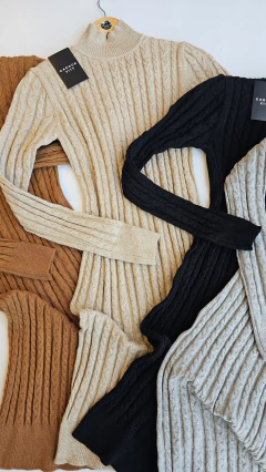 Vestido Vivi ochitos media polera manga larga - tienda online