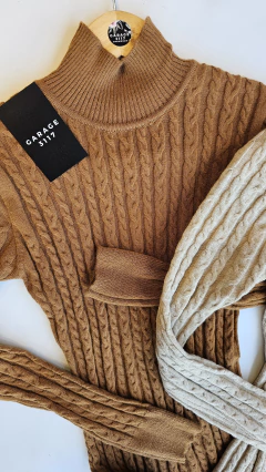 Vestido Vivi ochitos media polera manga larga - comprar online