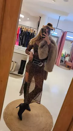 Imagen de Vestido Adabel animal print 2 piezas