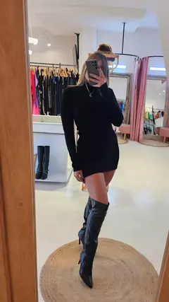 Imagen de Vestido Vivi ochitos media polera manga larga