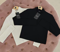 Polera Vanina morley cuello alto manga larga en internet