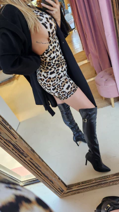 Vestido Loli Animal print escote americano elastizado - GARAGE 3117