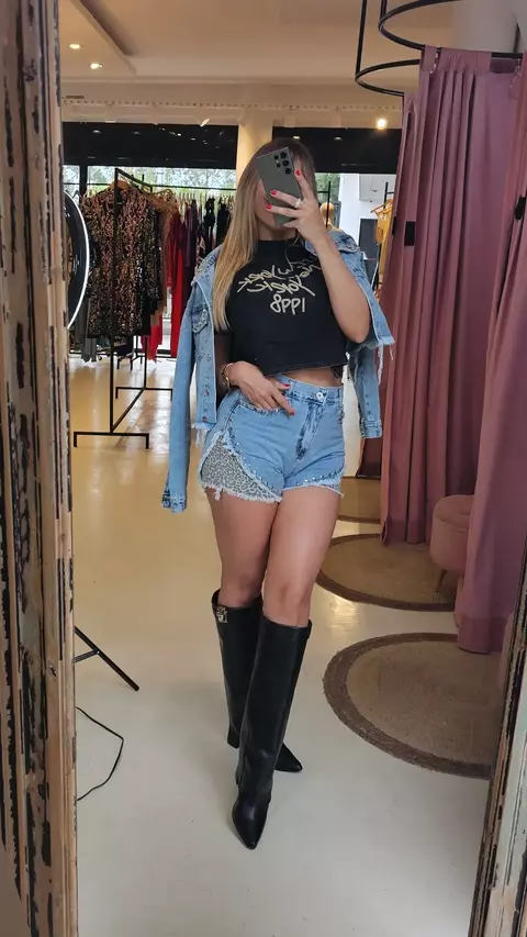 Short Tarina con detalles animal print - comprar online