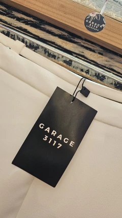 Falda Sater Middy crep sastrero con doble cintura - GARAGE 3117