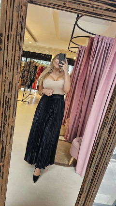 Falda Victa plisada seda cintura elastizada