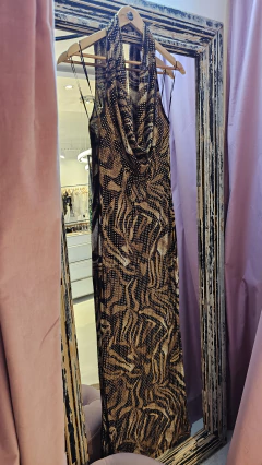 Vestido Zutt largo escote buche con strass largo - comprar online