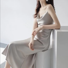 Vestido Mimi Lencero satén de seda - tienda online