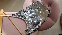 Top Risery lentejuelones con espalda elastizada - GARAGE 3117