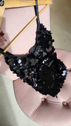 Top Risery lentejuelones con espalda elastizada en internet