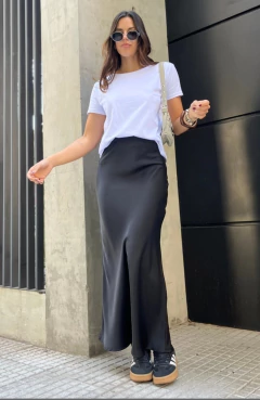 Falda Zolini Middy satén - GARAGE 3117