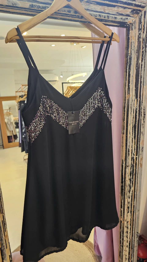 Vestido Miia Gasa con bordado paillette - comprar online