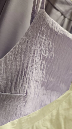 Top Mia seda arrugada con lazo para atar en internet