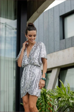 Vestido Gloria Paillettes alargadl elastizado