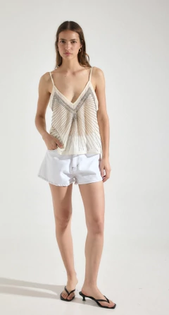 Blusa Máxima gasa y lentejuelas bordadas - comprar online