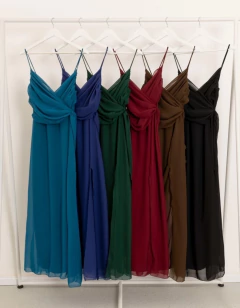 Imagen de Vestido Tifanni gasa drapeado con tajo