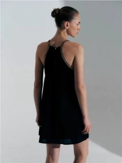 Vestido Uruguay gasa bretel galon trenzado - comprar online