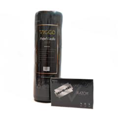 PAPEL PARA CUELLO NEGRO BARBERIA X 5 MAS FILOS X 100 U VIGGO