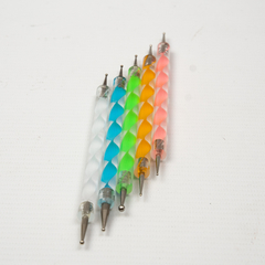 Kit de 5 unidades pinceles dotting pen doble punta decoración de uñas - tienda online