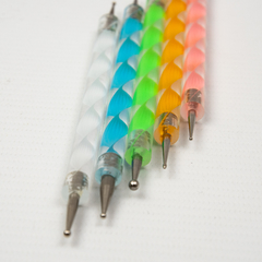 Imagen de Kit de 5 unidades pinceles dotting pen doble punta decoración de uñas