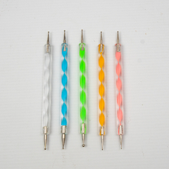 Kit de 5 unidades pinceles dotting pen doble punta decoración de uñas - comprar online